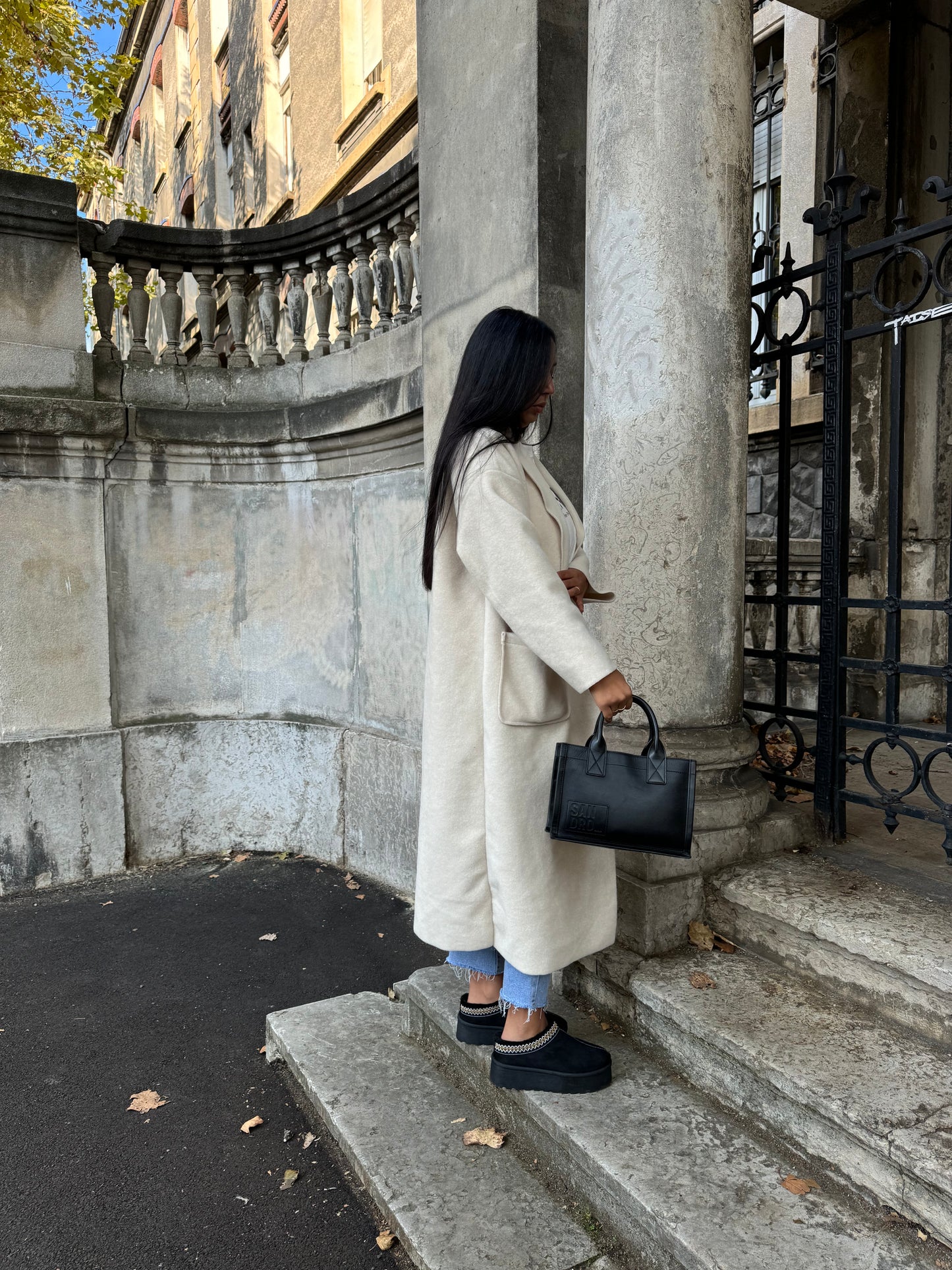 MANTEAU OVERSIZE ÉCRU